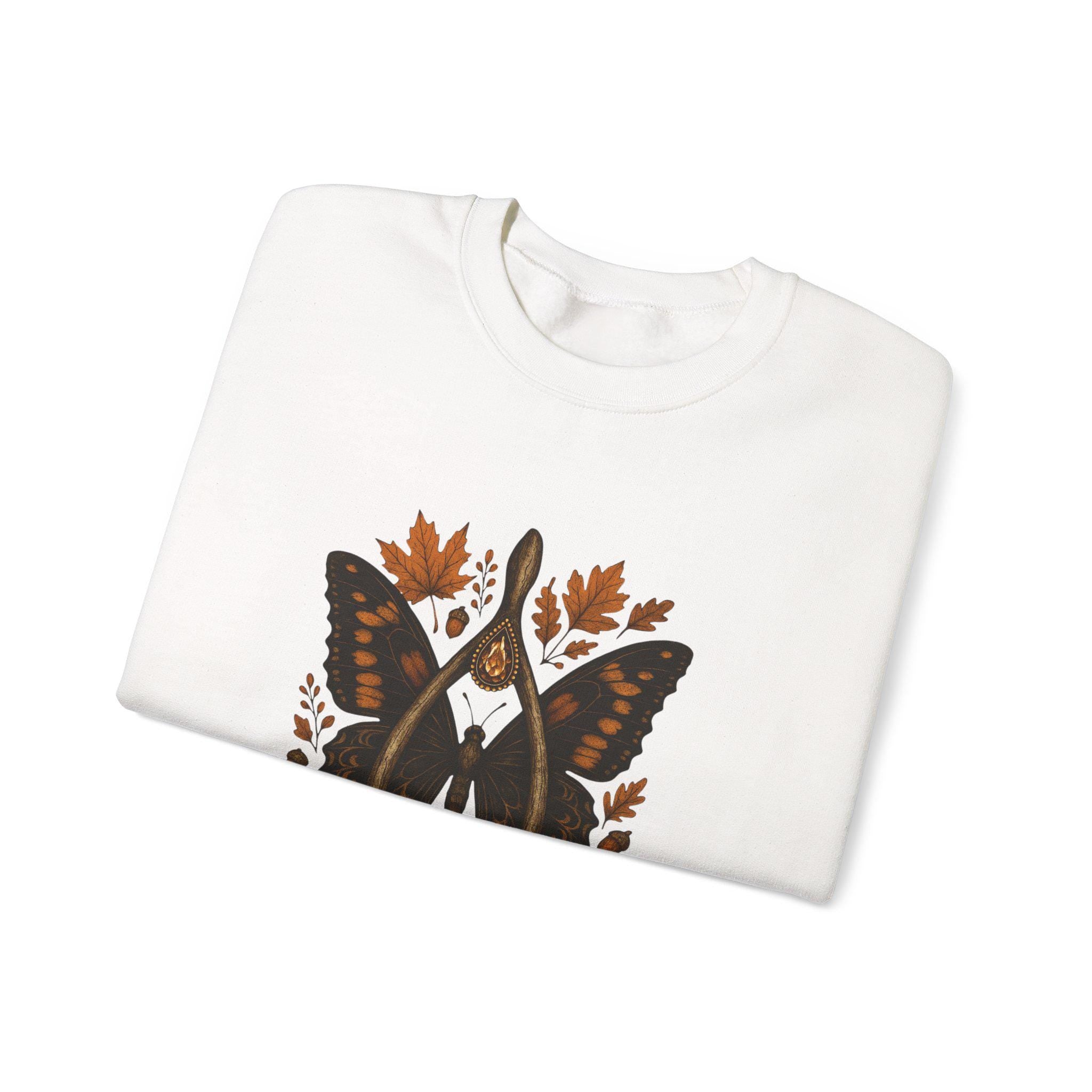 Witty Butterfly Graphic Sweatshirt: Unisex Cozy Crewneck