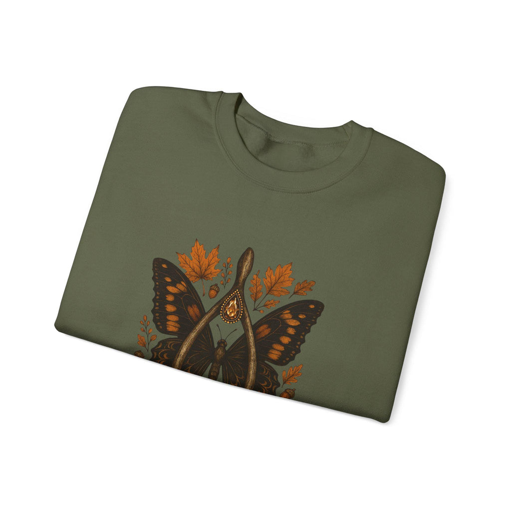 Witty Butterfly Graphic Sweatshirt: Unisex Cozy Crewneck