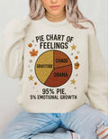 Funny Pie Chart Sweatshirt: Unisex Cozy Crewneck - Emotional Growth