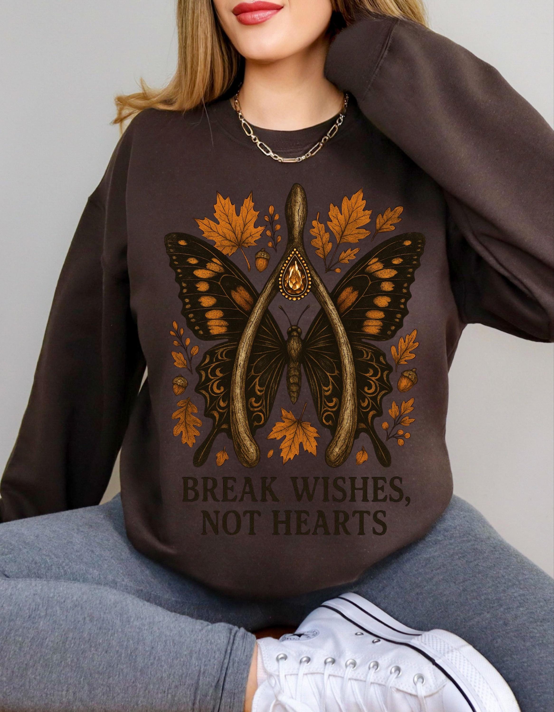 Witty Butterfly Graphic Sweatshirt: Unisex Cozy Crewneck