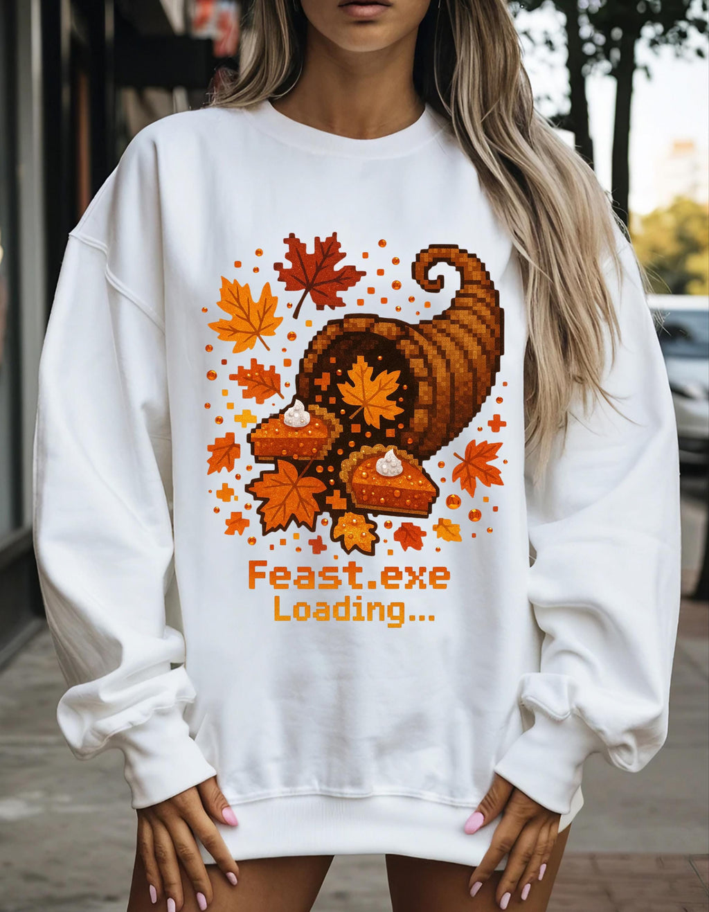 Cozy Autumn Thanksgiving Sweatshirt: Casual Family Gathering Apparel, Fall Fashion Gift