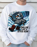 Trendy Unisex Style Icon Crewneck Sweatshirt - Cozy Winter Fashion Gift for Casual Layering