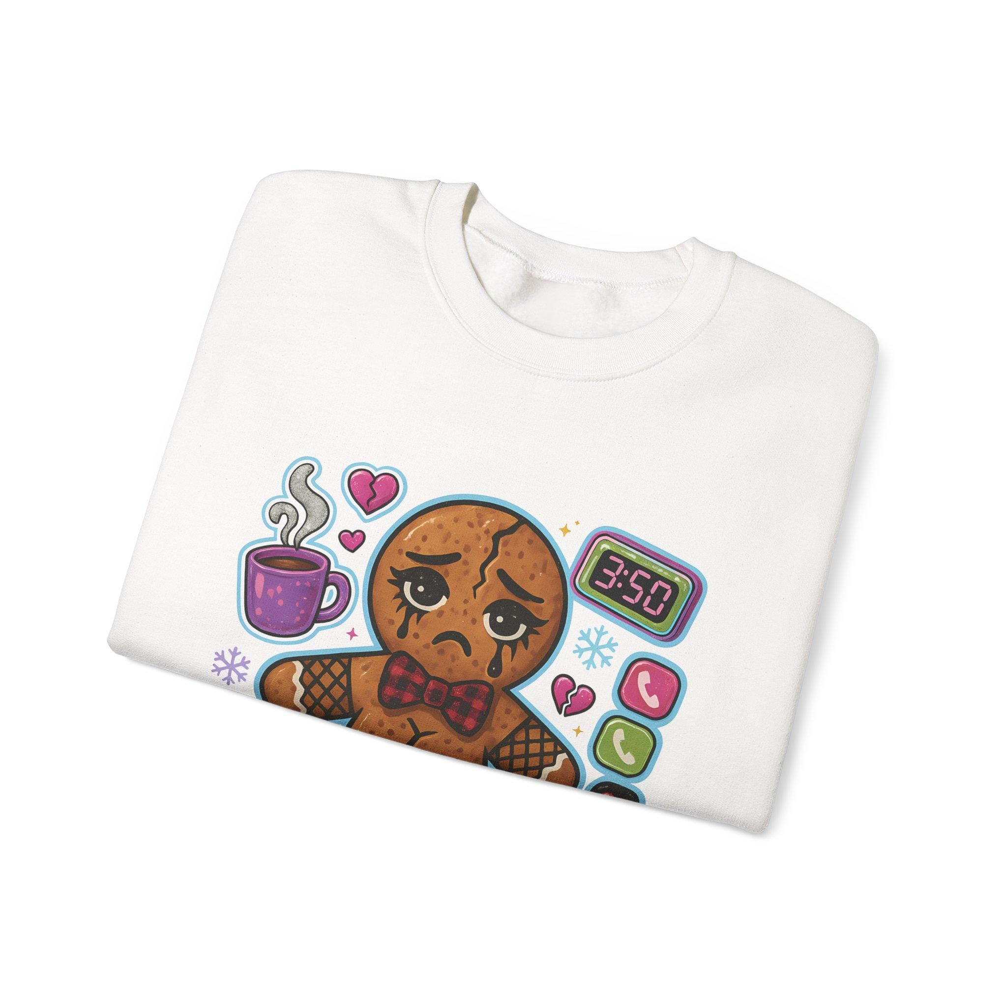 Witty Gingerbread Crewneck Sweatshirt: Emotionally Unavailable Holiday Humor Gift for Introverts
