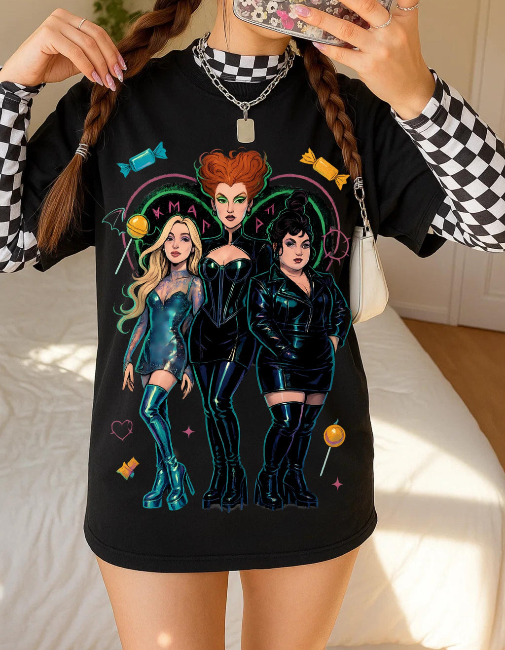 Retro Anime Witch Parody Tee: Unisex Graphic Shirt for Halloween, Fans & Everyday Wear