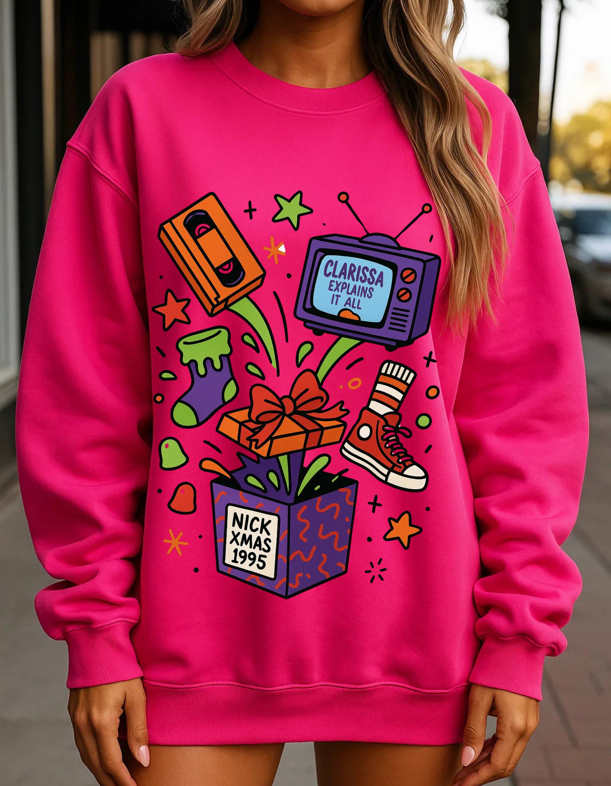Vibrant Retro Parody Crewneck: Unisex Vintage Graphic Sweatshirt for Trendy Casual Loungewear