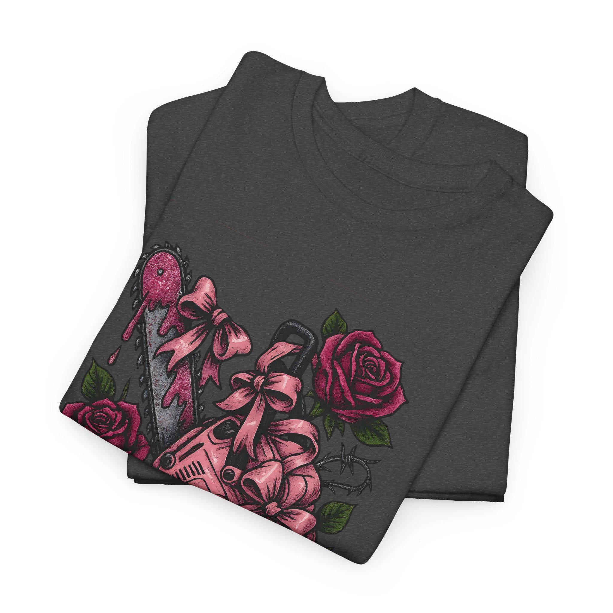 Edgy Bloody Heart Graphic Tee: Goth Unisex Cotton Shirt