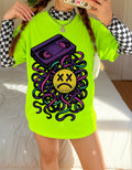 Retro Chaos Music Tee: Vibrant Graphic Unisex Cotton Shirt