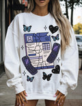 Butterfly Graphic Crewneck Sweatshirt: Unisex Cozy Fall Fashion