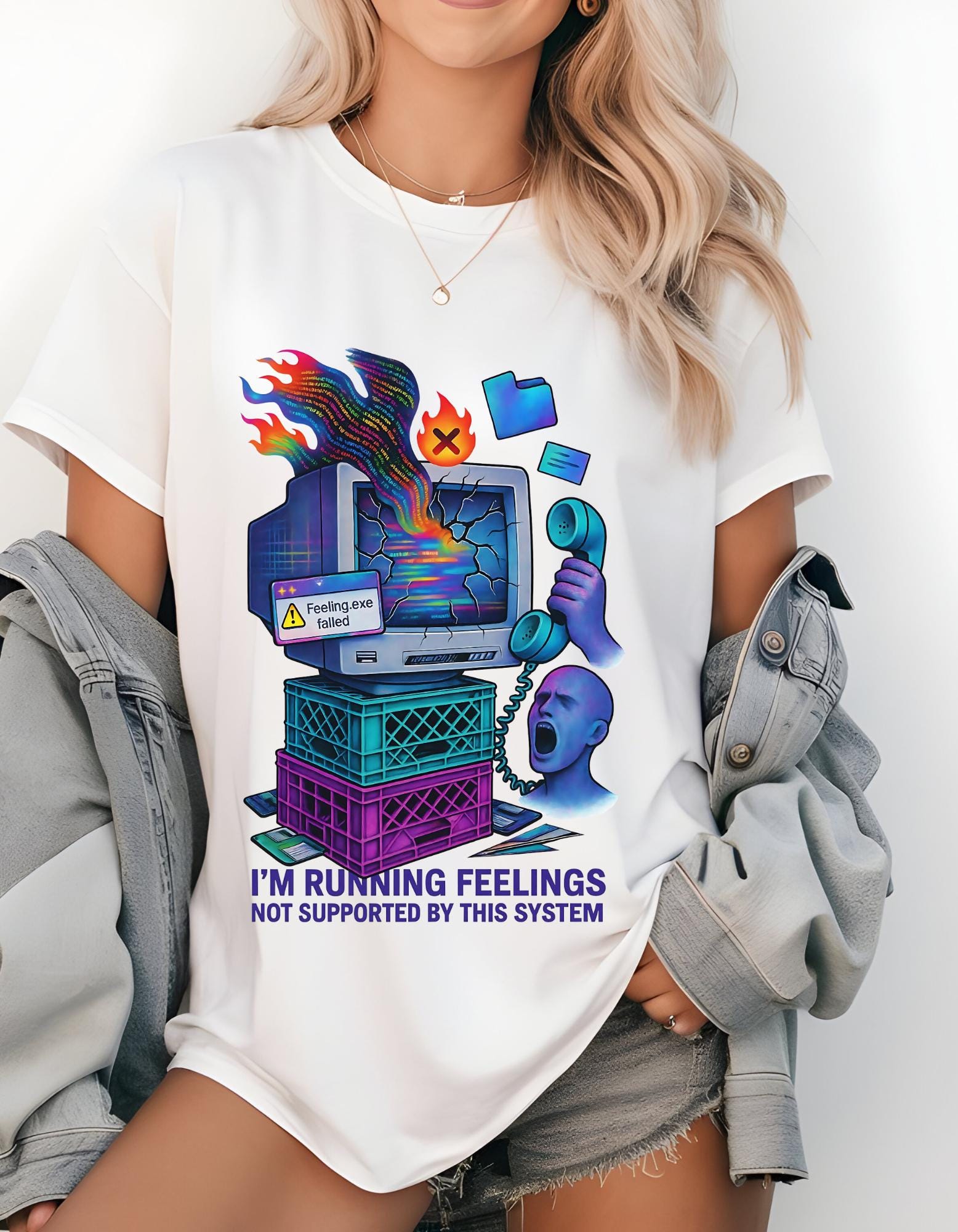 Nostalgic Windows 95 Emotions Unisex Tee: Retro Computer Geek Fashion for Tech Lovers