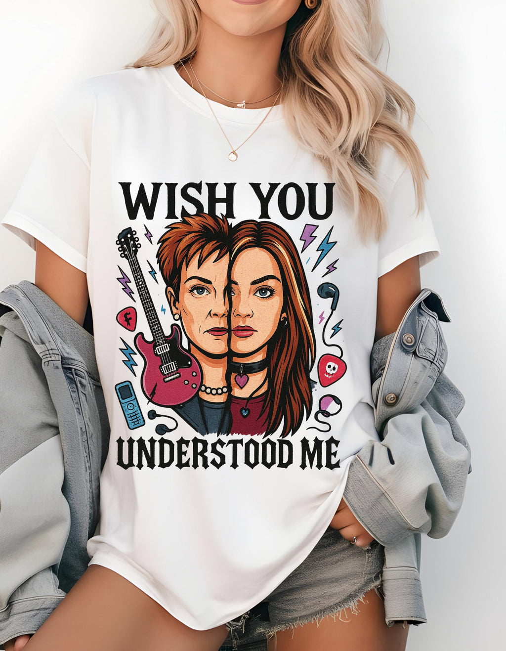 Rock and Roll Graphic Tee: 'Wish You Understood Me' Unisex Concert Shirt