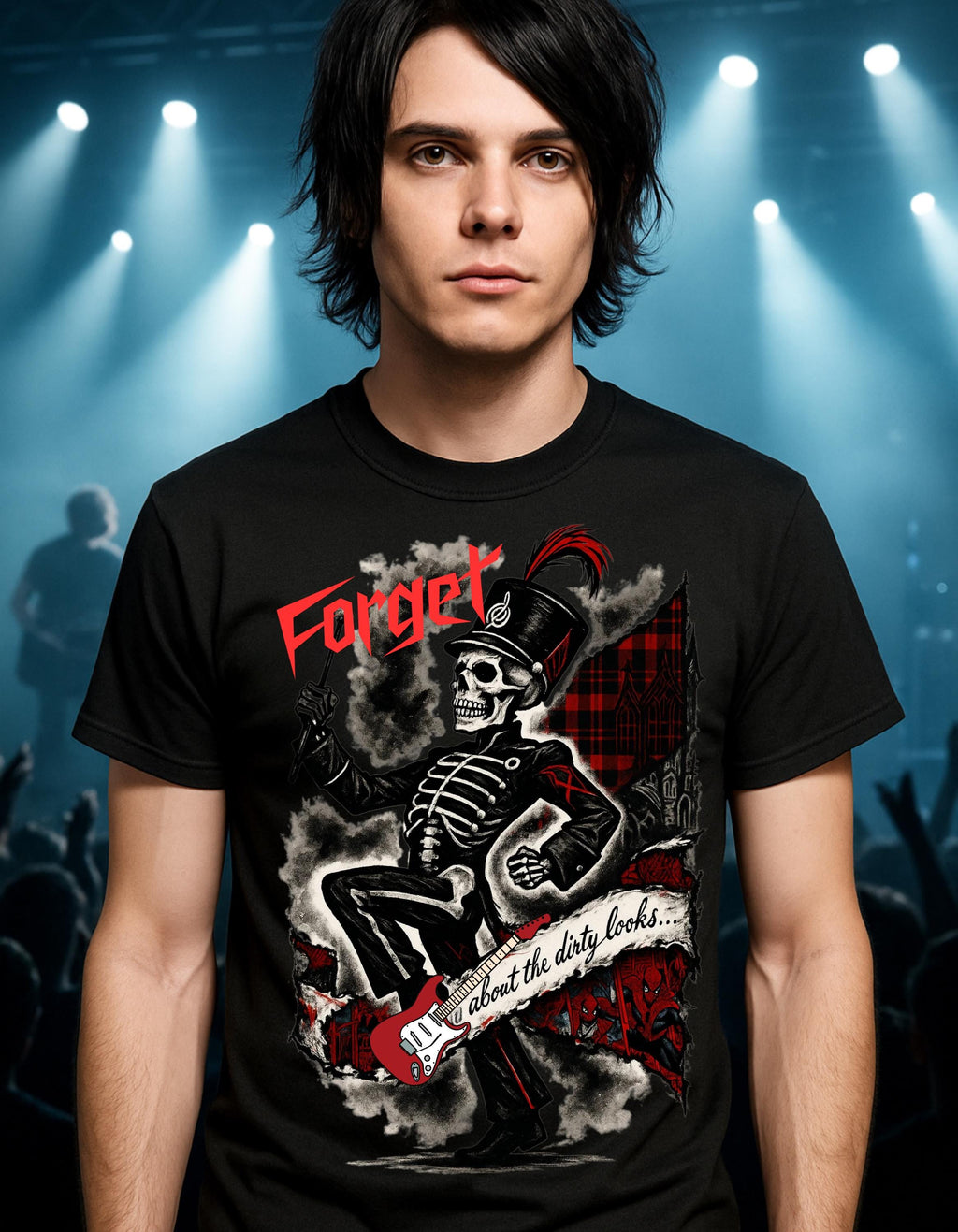 Skeleton Parade Emo Grunge Shirt: Alternative Gothic Graphic Tee