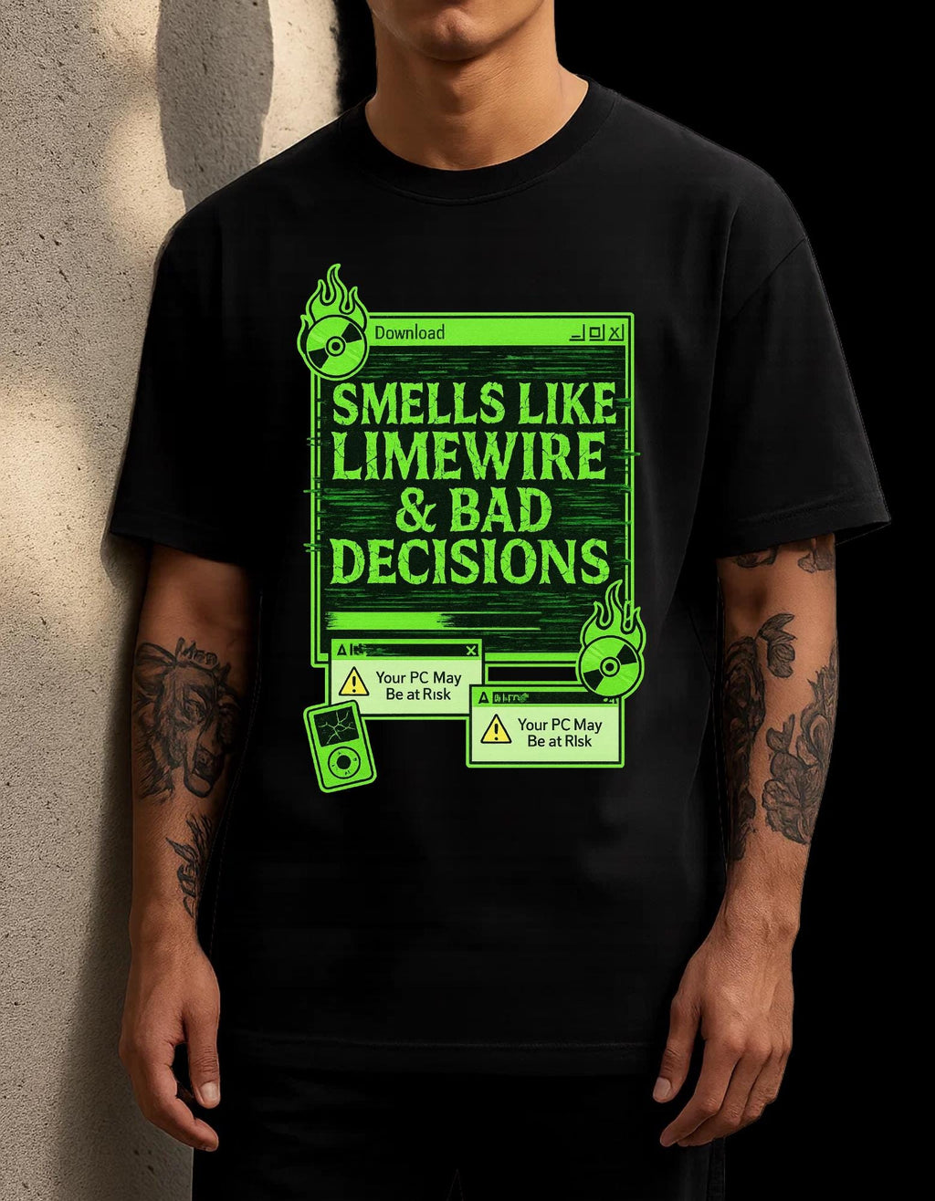 Nostalgic Limewire Humor Tee: Retro Music Lovers Unisex Cotton Shirt - Funny Pop Culture Gift