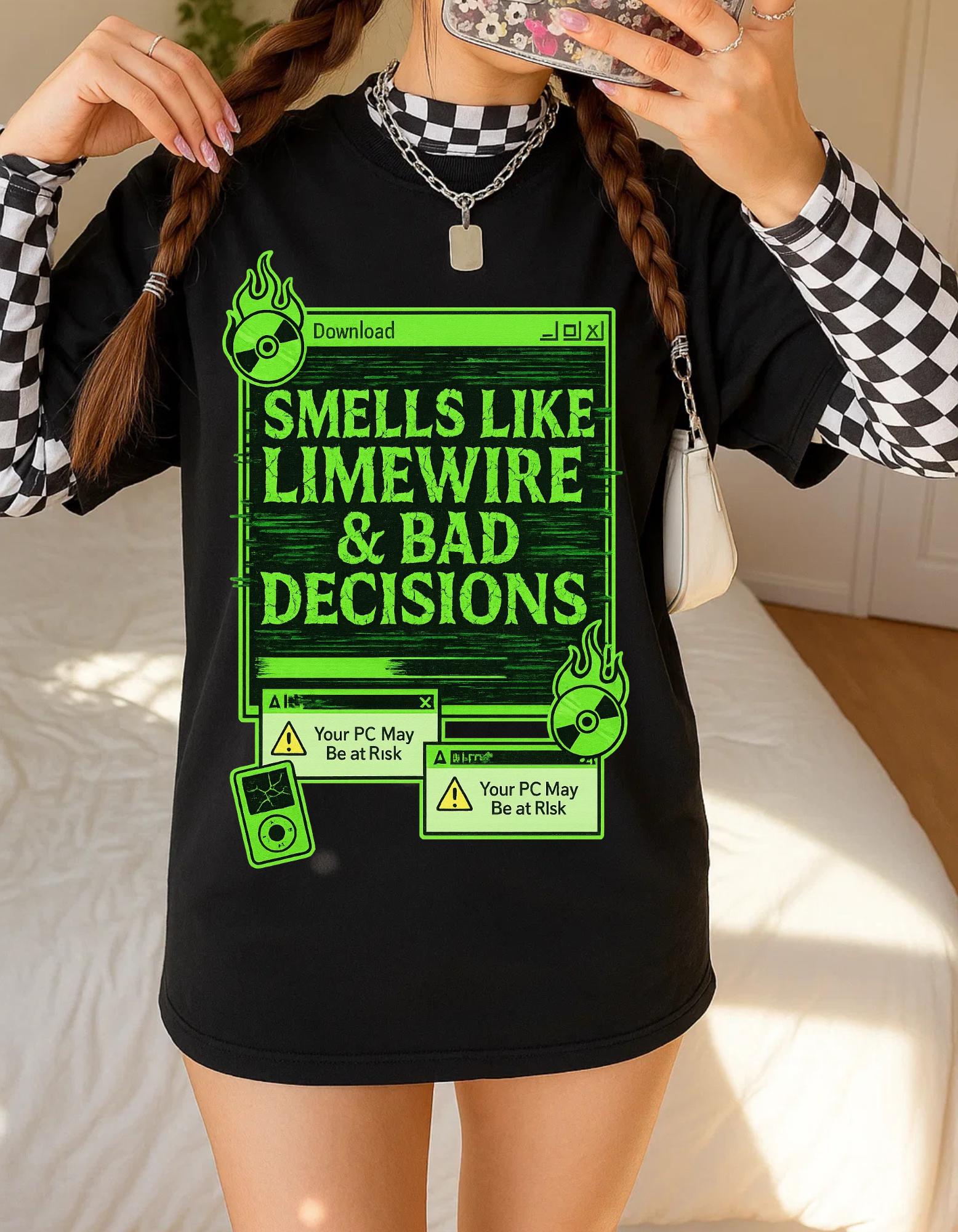 Nostalgic Limewire Humor Tee: Retro Music Lovers Unisex Cotton Shirt - Funny Pop Culture Gift
