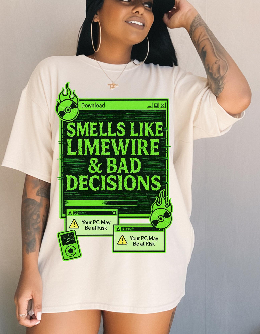 Nostalgic Limewire Humor Tee: Retro Music Lovers Unisex Cotton Shirt - Funny Pop Culture Gift