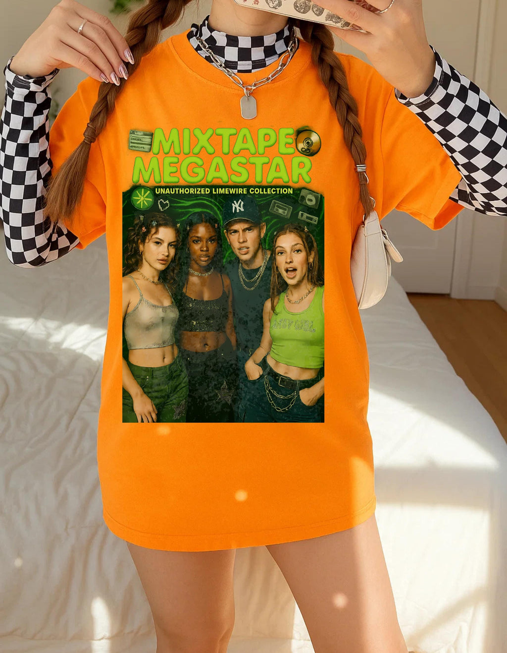 Retro Mixtape Graphic Tee: Unisex Cotton Vintage Music Shirt