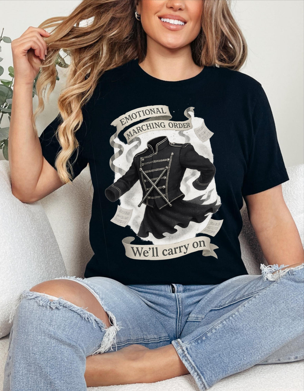 Inspirational Music Lover Cotton Tee: Emotional Marching Order Fan Gift