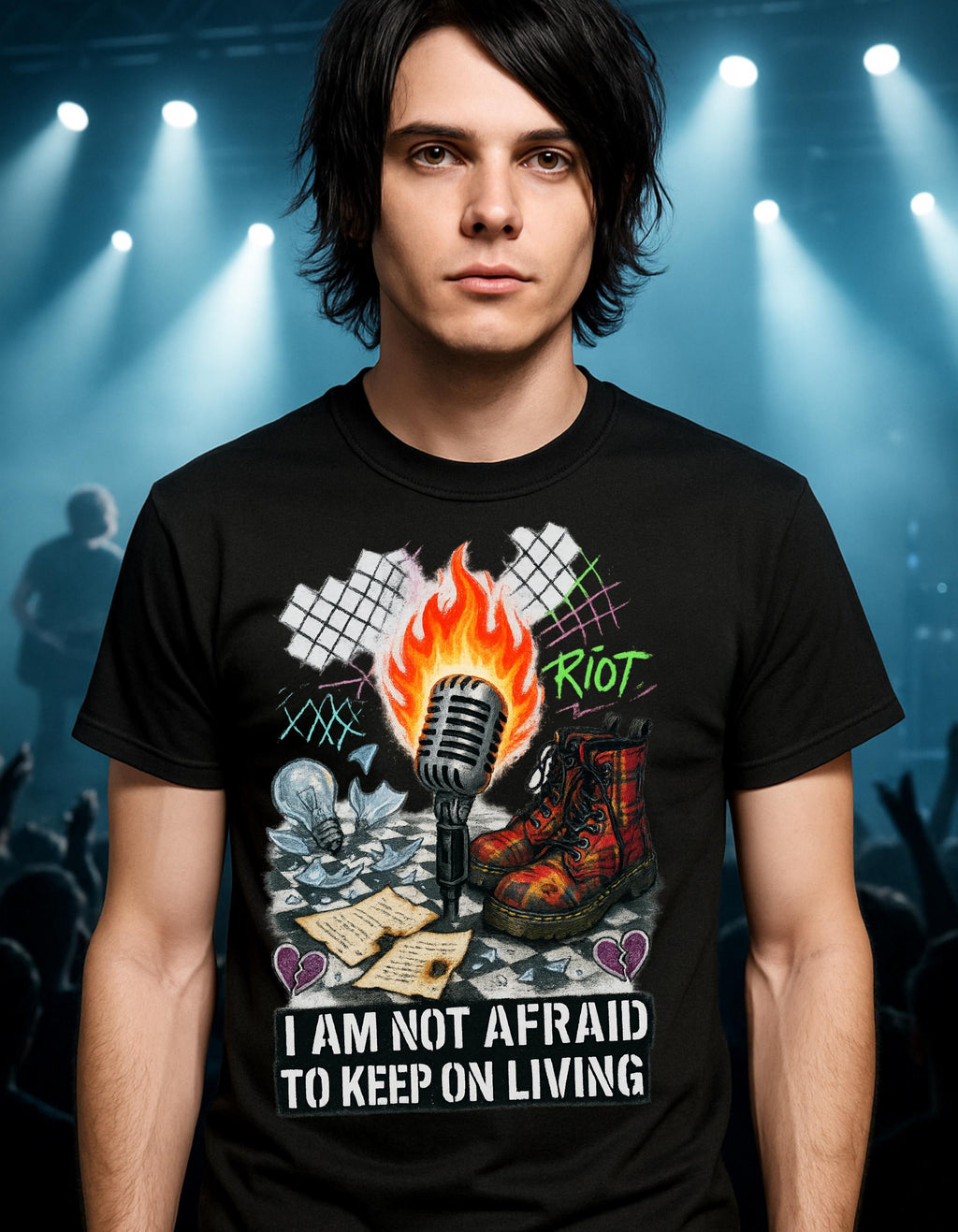 Rebellious Spirit Graphic Tee | Music Lover Unisex Cotton Shirt | Festival Wear | Birthday Gift
