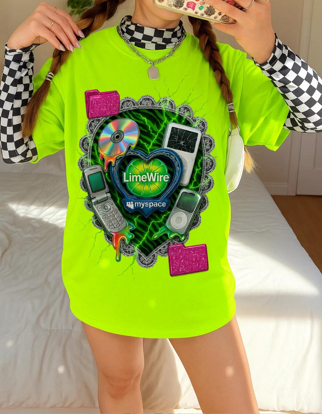 Nostalgic LimeWire Graphic Tee: Retro Unisex Cotton Shirt for Tech & Music Lovers, Vintage Style