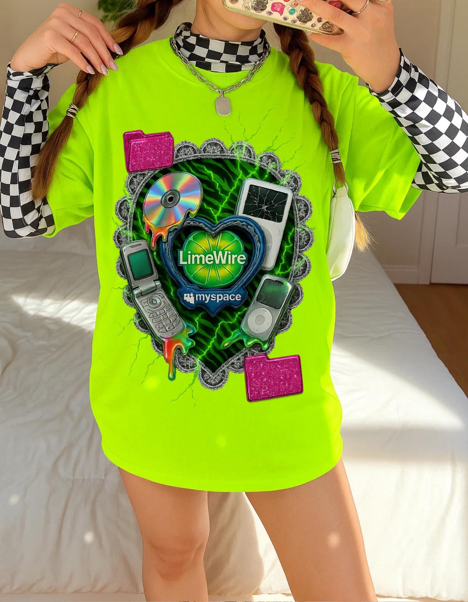 Nostalgic LimeWire Graphic Tee: Retro Unisex Cotton Shirt for Tech & Music Lovers, Vintage Style