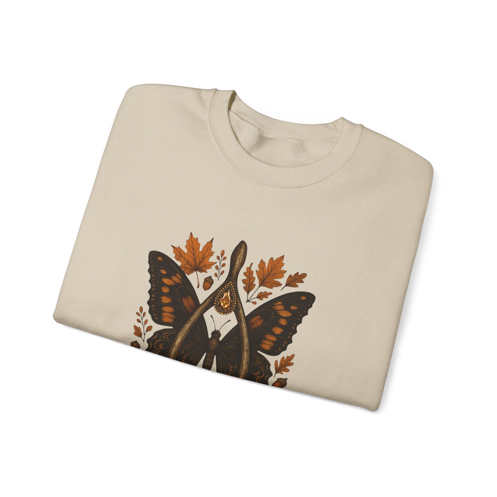 Witty Butterfly Graphic Sweatshirt: Unisex Cozy Crewneck