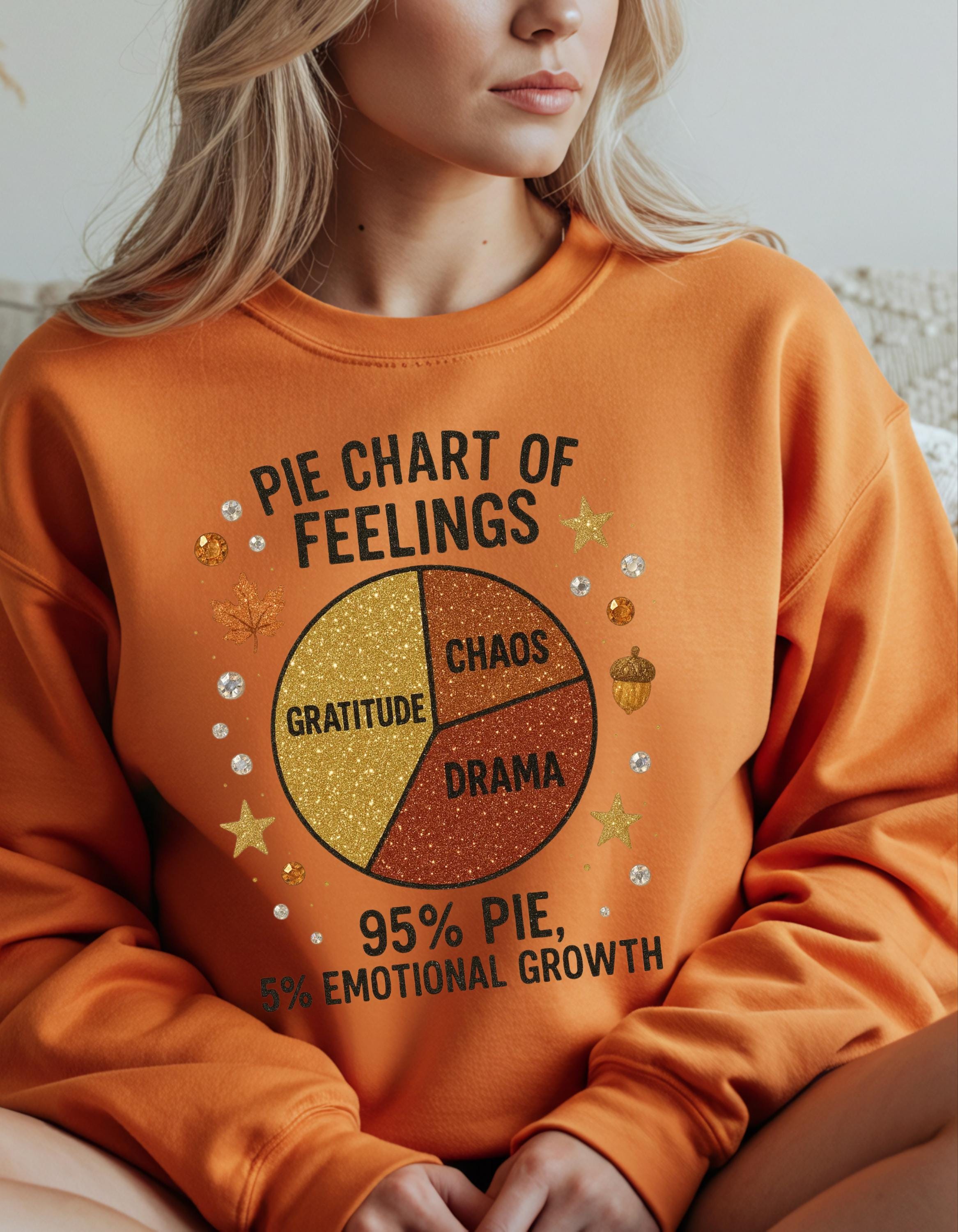 Funny Pie Chart Sweatshirt: Unisex Cozy Crewneck - Emotional Growth