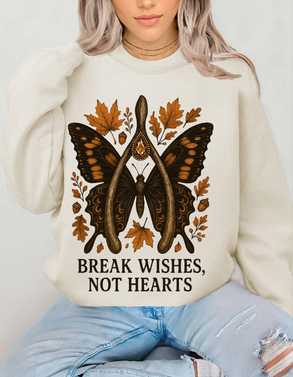 Witty Butterfly Graphic Sweatshirt: Unisex Cozy Crewneck