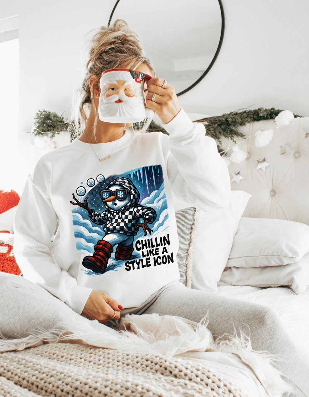 Trendy Unisex Style Icon Crewneck Sweatshirt - Cozy Winter Fashion Gift for Casual Layering