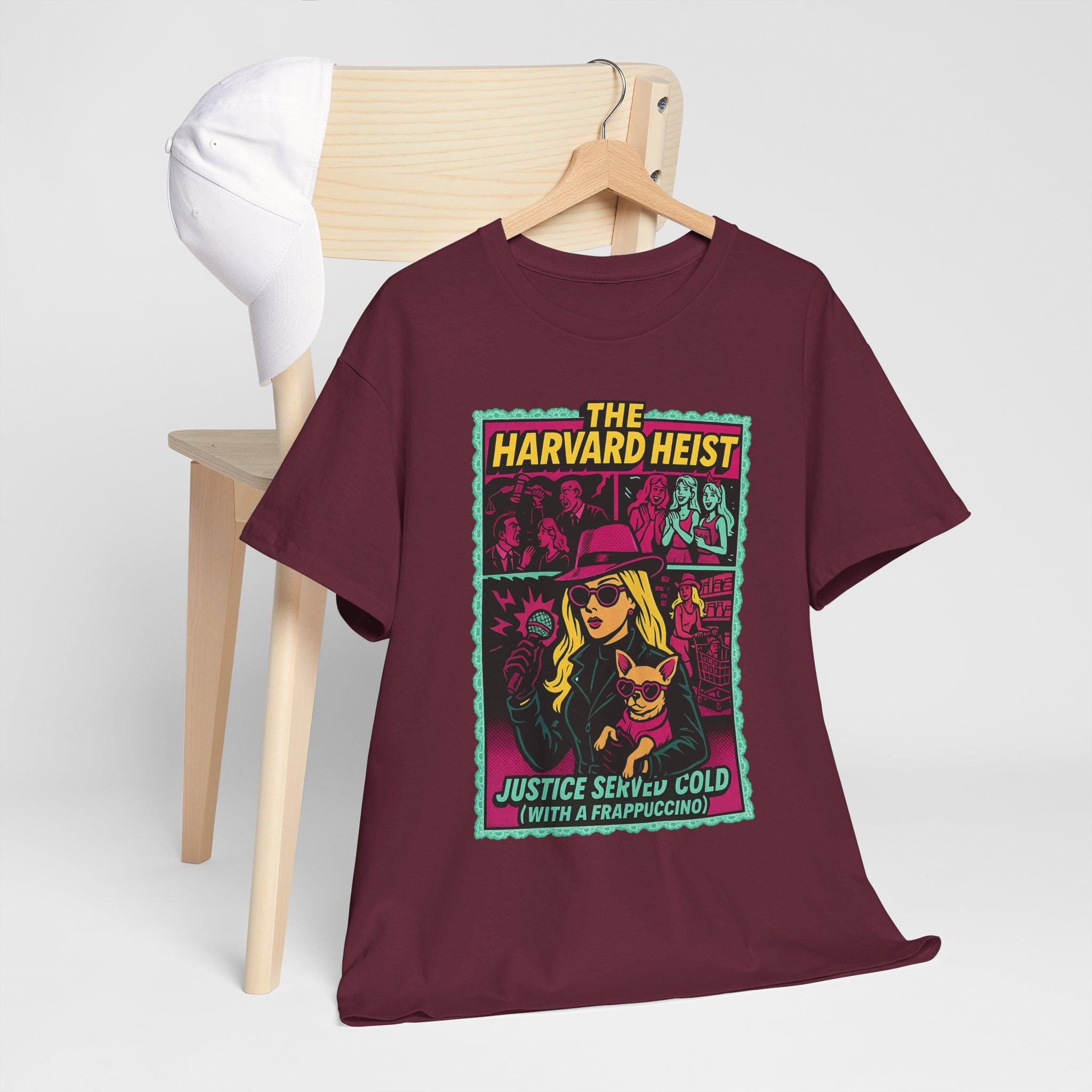 Harvard Heist Graphic Tee: 90s Nostalgia Movie Lover Gift, Unisex College Humor Casual Shirt