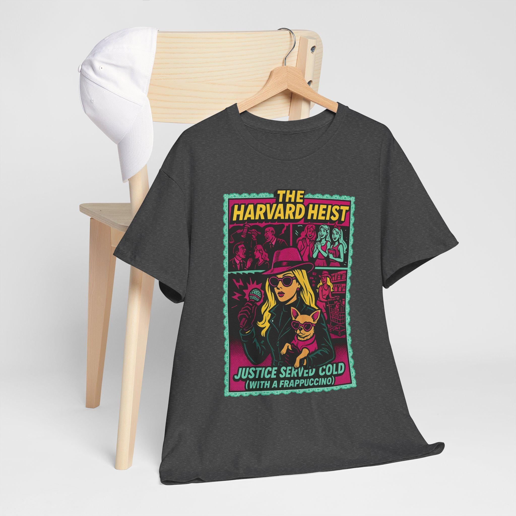 Harvard Heist Graphic Tee: 90s Nostalgia Movie Lover Gift, Unisex College Humor Casual Shirt