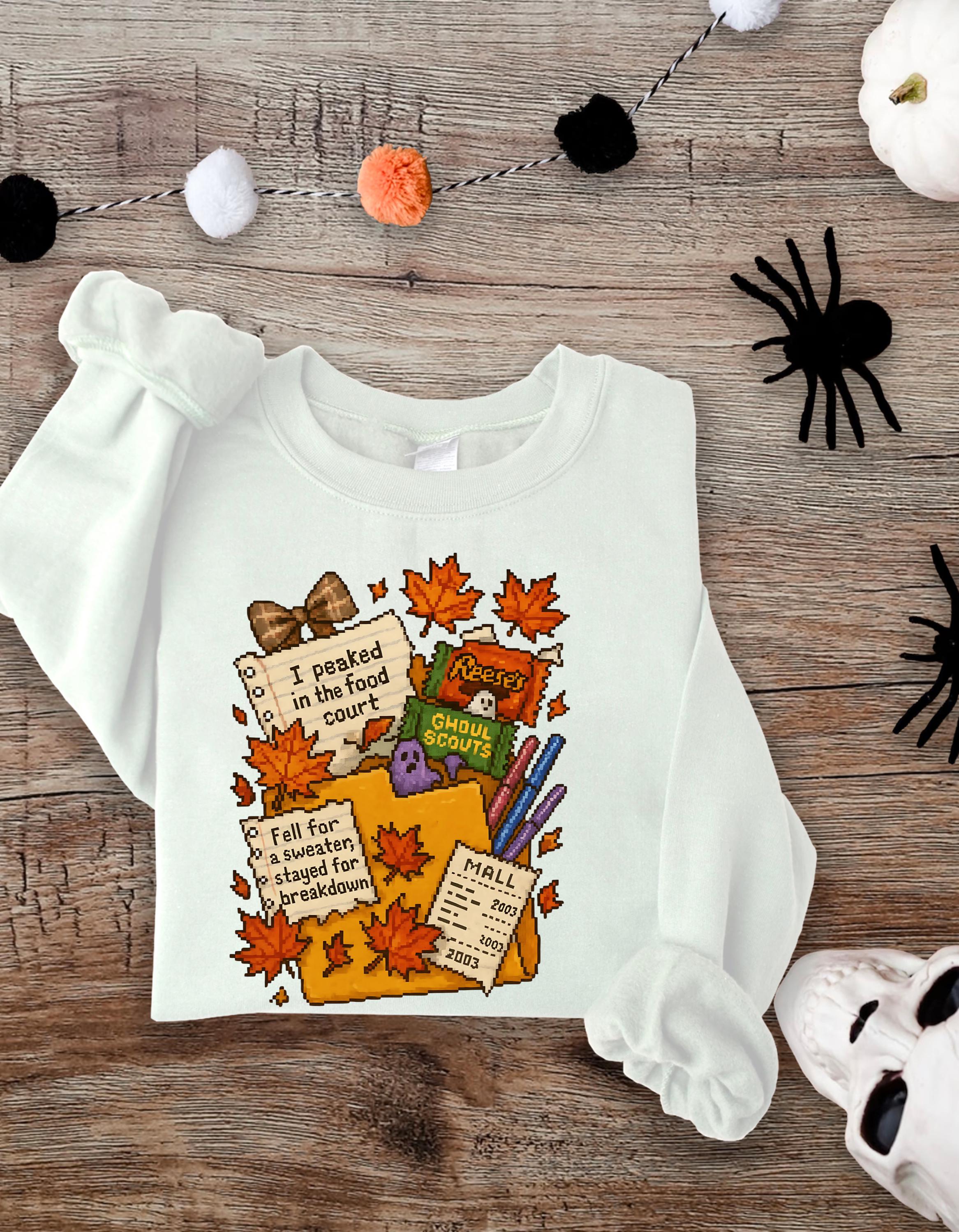 Pixelated Autumn Crewneck Sweatshirt: Cozy Fall Fashion