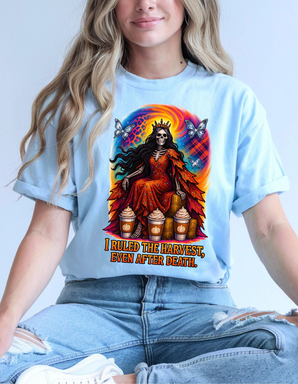 Harvest Goddess Graphic Tee: Unisex Boho Fall Fashion
