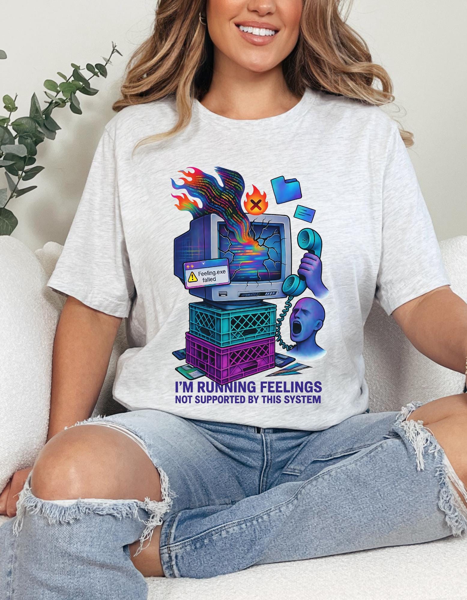 Nostalgic Windows 95 Emotions Unisex Tee: Retro Computer Geek Fashion for Tech Lovers