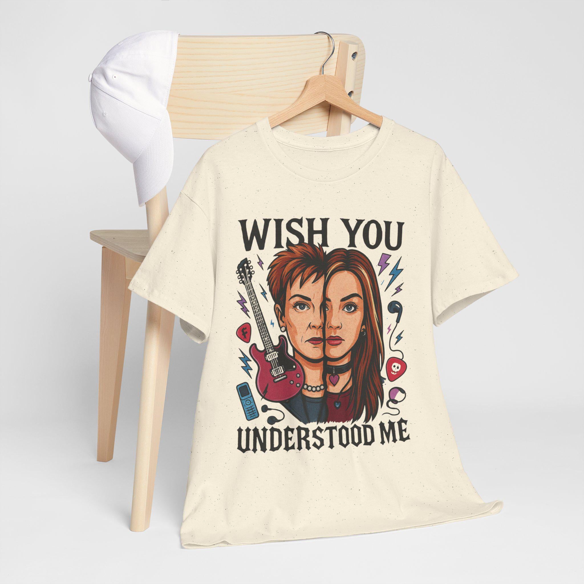 Rock and Roll Graphic Tee: 'Wish You Understood Me' Unisex Concert Shirt