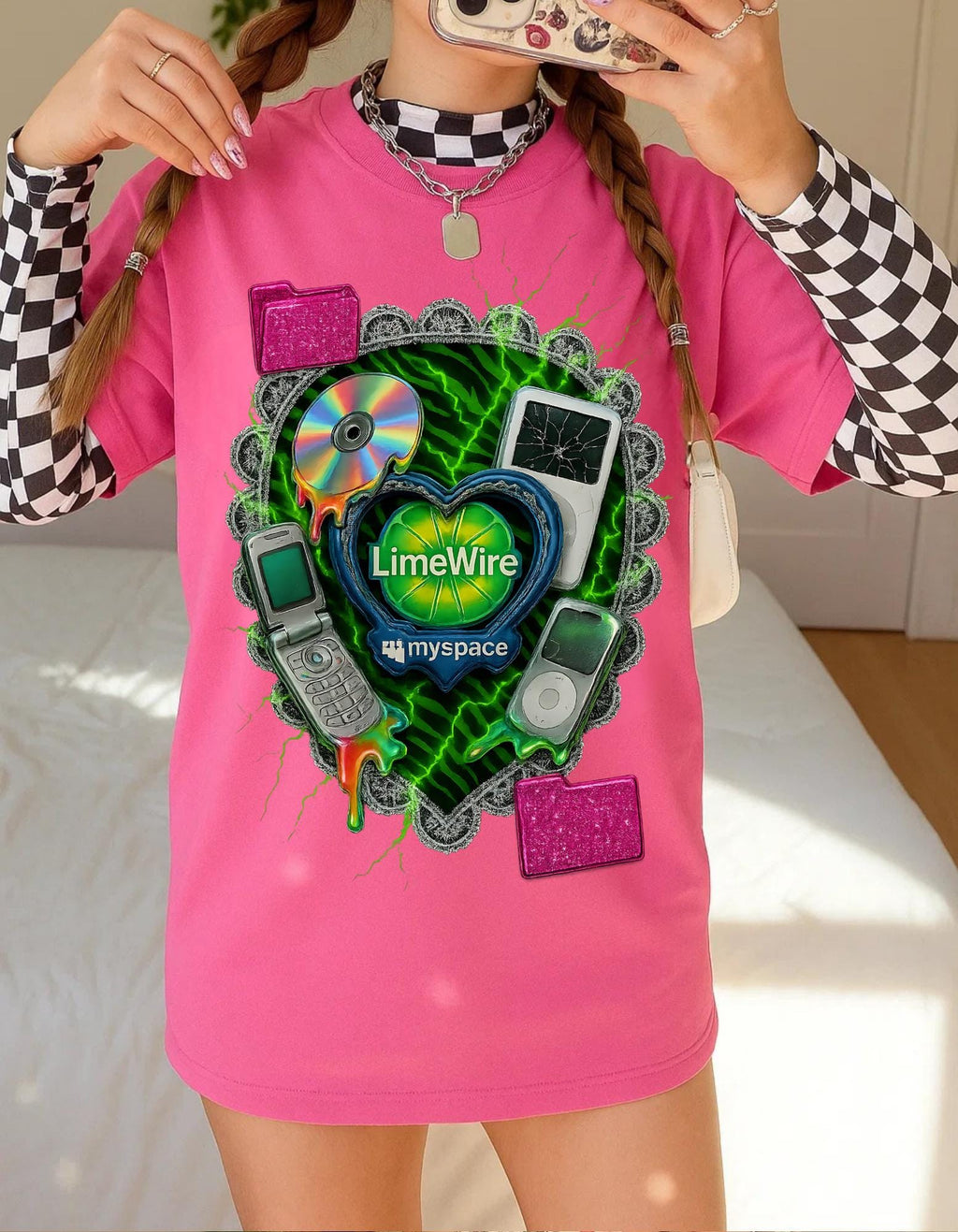 Nostalgic LimeWire Graphic Tee: Retro Unisex Cotton Shirt for Tech & Music Lovers, Vintage Style