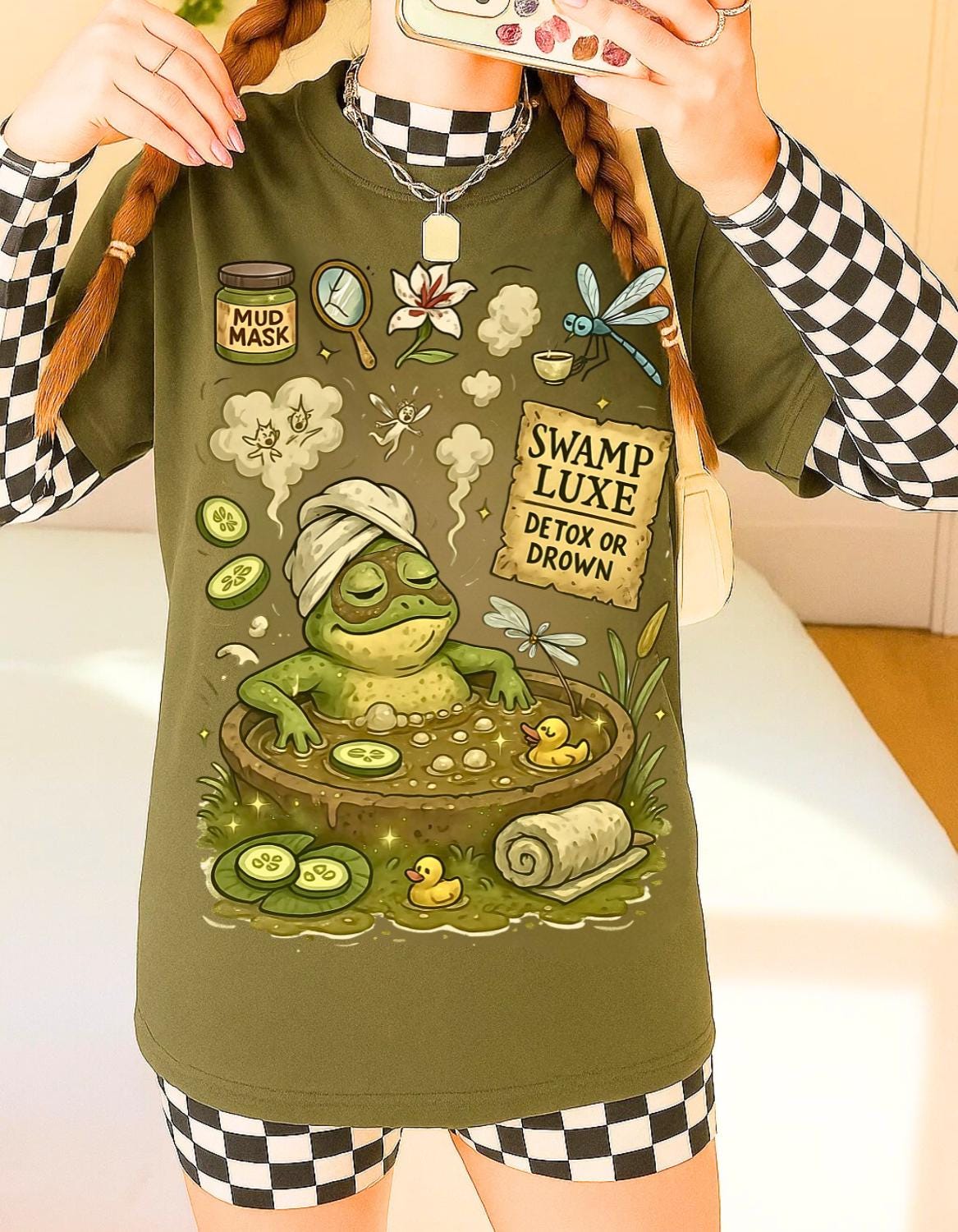Swamp Luxe Crewneck Sweatshirt: Cozy Unisex Cotton-Blend Pullover