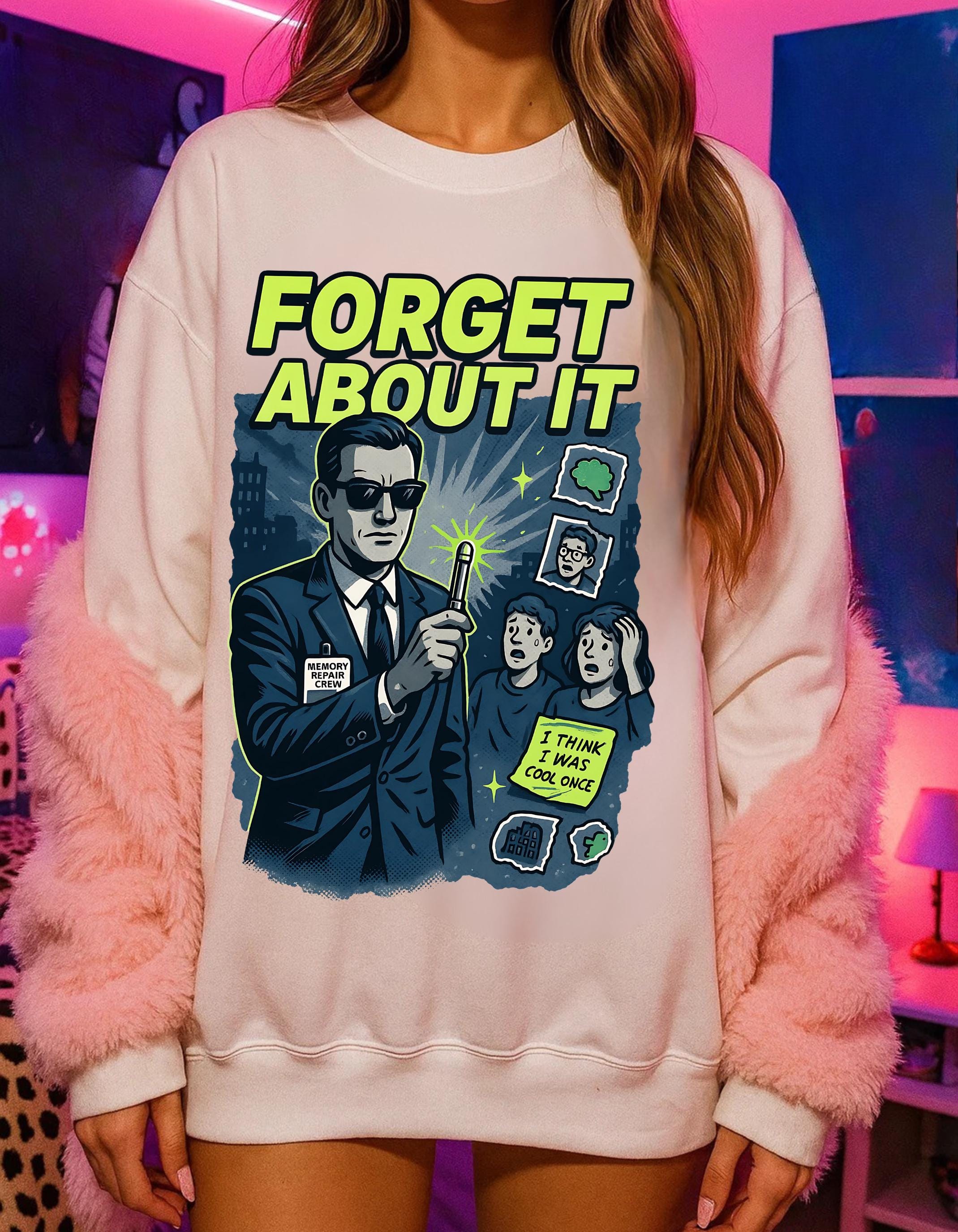 Men's Movie Parody Sweatshirt: Funny Suit Humor Crewneck
