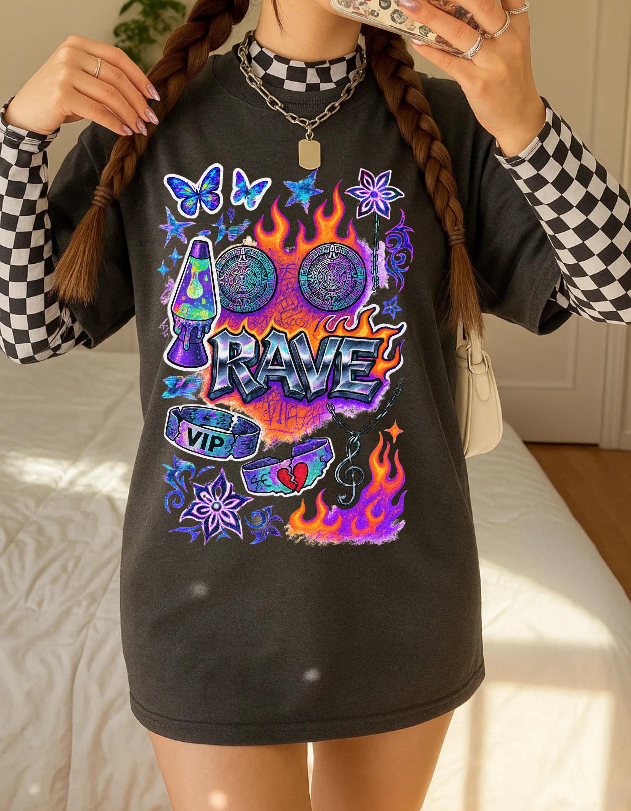 Retro Graphic Tee: Vibrant Unisex Cotton Festival Shirt
