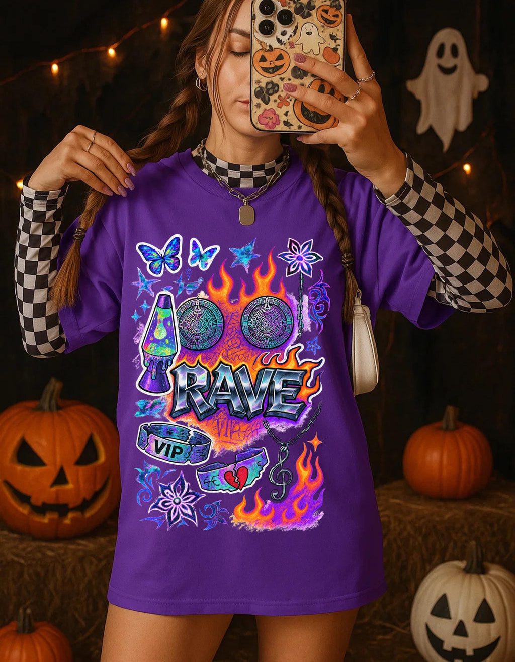Retro Graphic Tee: Vibrant Unisex Cotton Festival Shirt