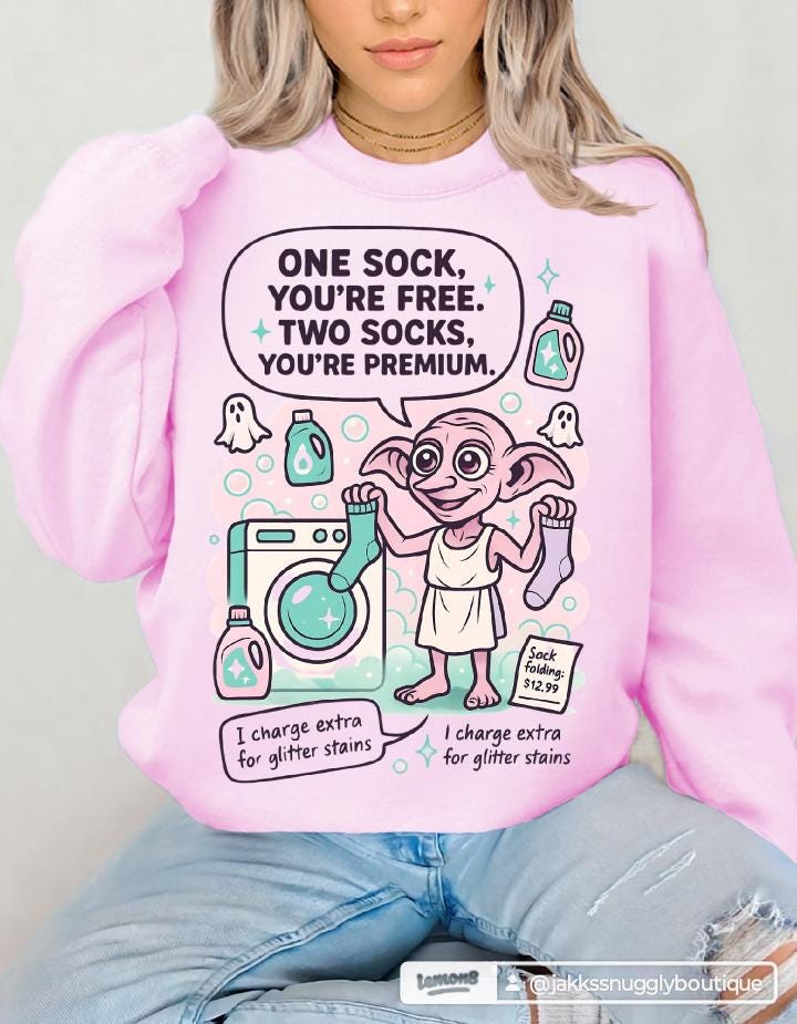 Magical House Elf Laundry Parody Sweatshirt - Wizard School Fan Gift, Unisex Jumper
