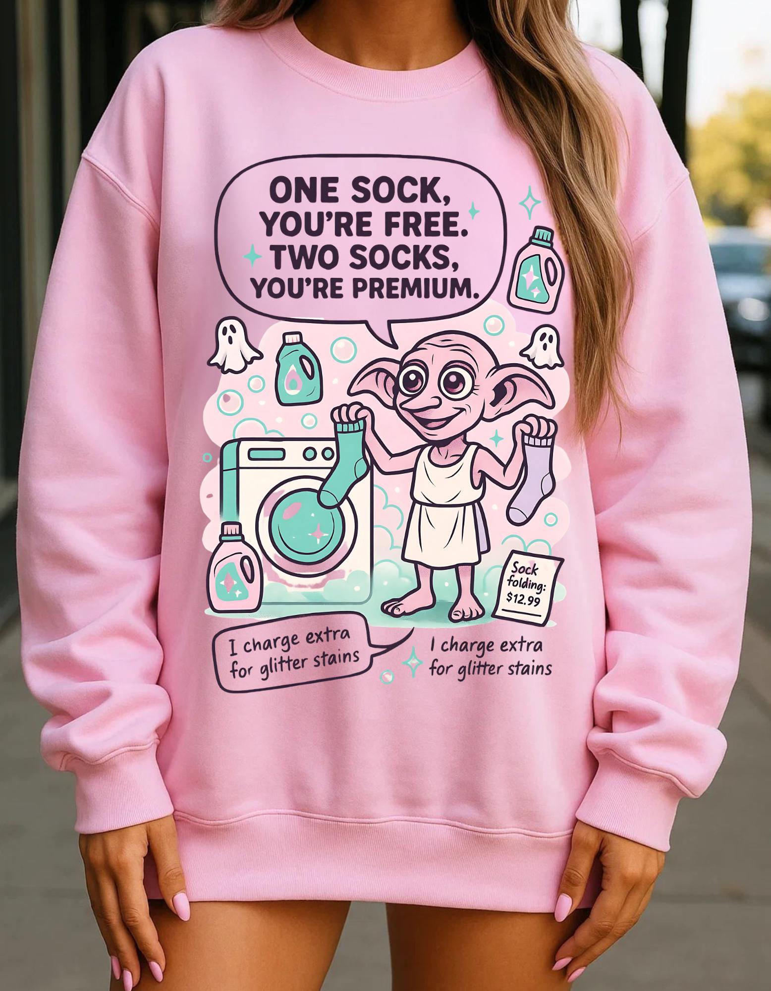 Magical House Elf Laundry Parody Sweatshirt - Wizard School Fan Gift, Unisex Jumper
