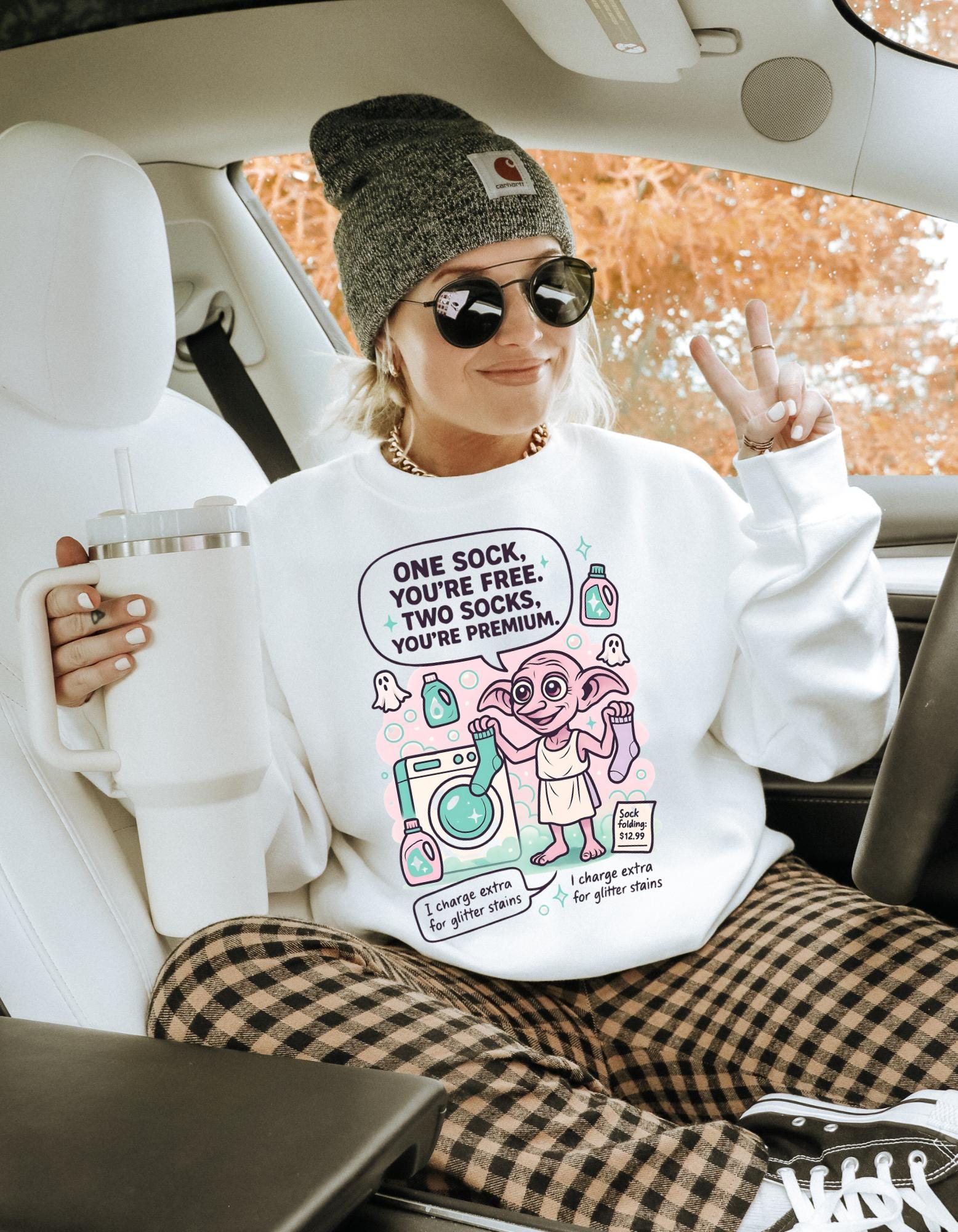 Magical House Elf Laundry Parody Sweatshirt - Wizard School Fan Gift, Unisex Jumper