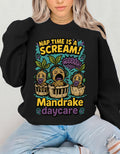 Mandrake Daycare Sweatshirt, Cozy Crewneck, Plant Lover Gift, Halloween Apparel, Folklore Magic