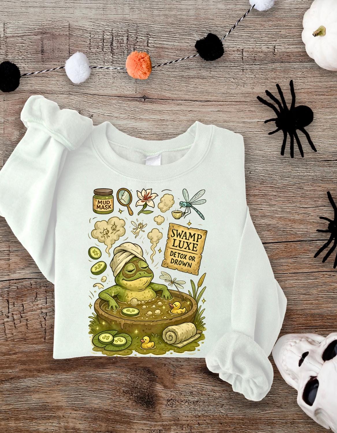 Swamp Luxe Crewneck Sweatshirt: Cozy Unisex Cotton-Blend Pullover