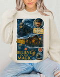 Nostalgic Magic-Themed Unisex Sweatshirt: Cozy Comfort Believe in Magic Gift for Him Her