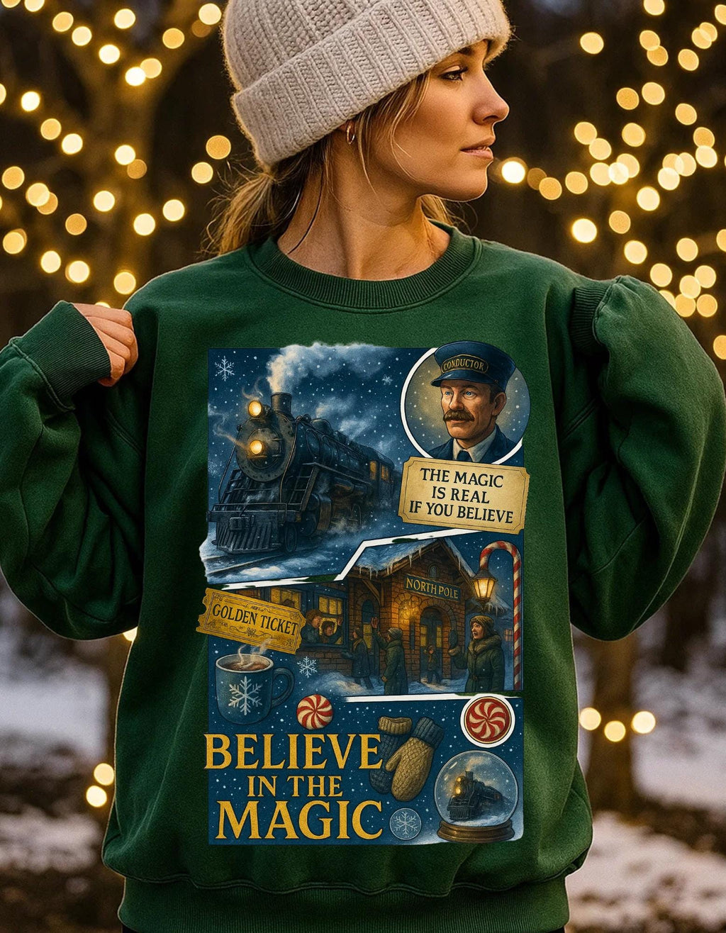 Nostalgic Magic-Themed Unisex Sweatshirt: Cozy Comfort Believe in Magic Gift for Him Her