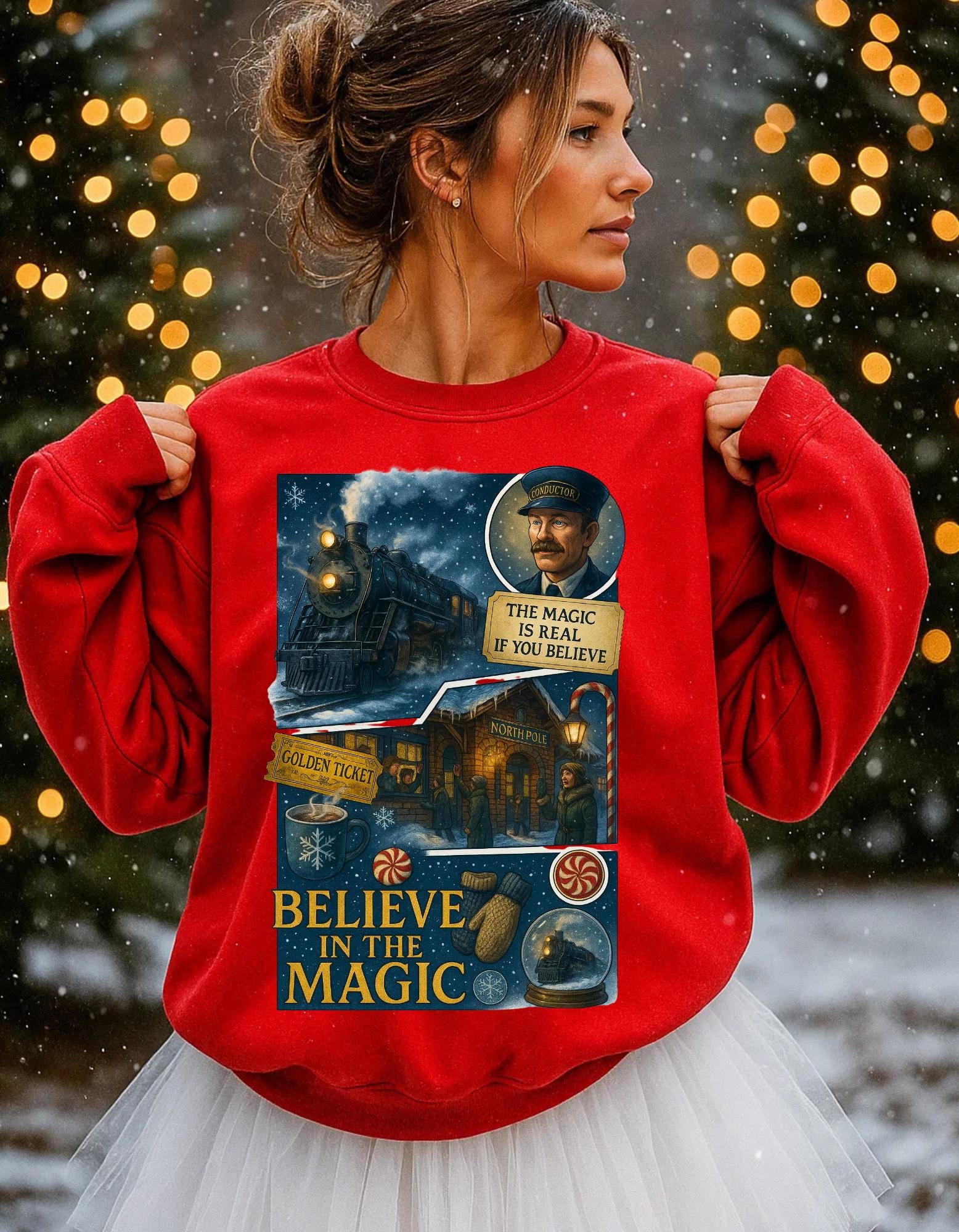Nostalgic Magic-Themed Unisex Sweatshirt: Cozy Comfort Believe in Magic Gift for Him Her