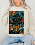 Halloween Crewneck Sweatshirt: Spooky Comic Monster Design