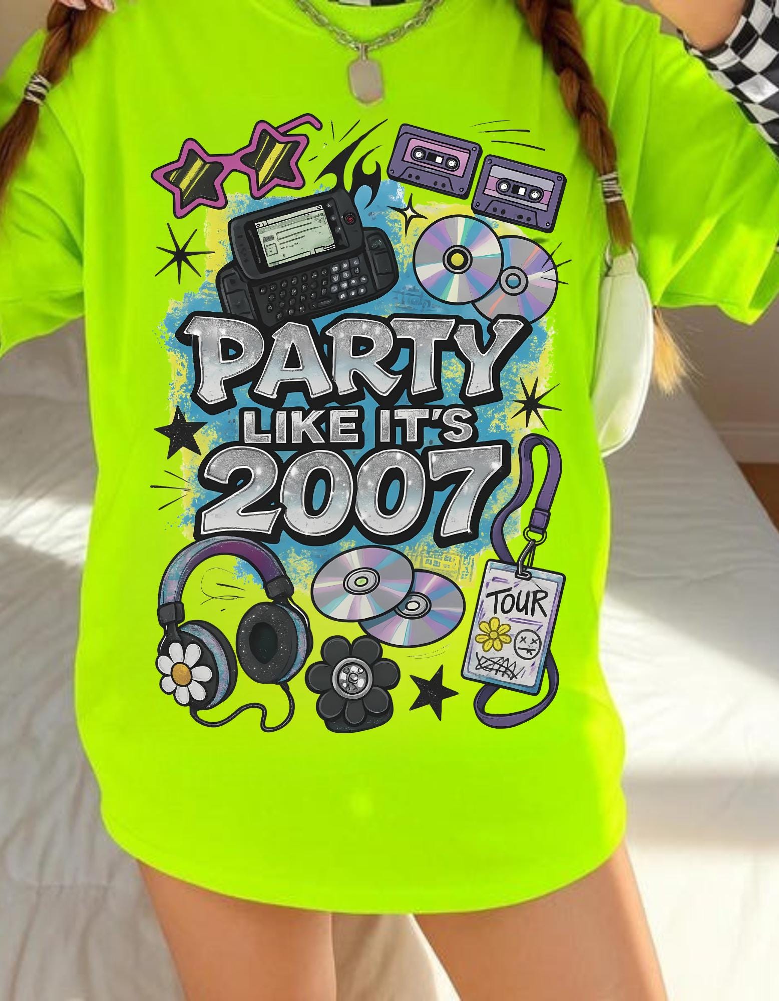Retro "Party Like It's 2007" Graphic Tee - Unisex Cotton T-Shirt