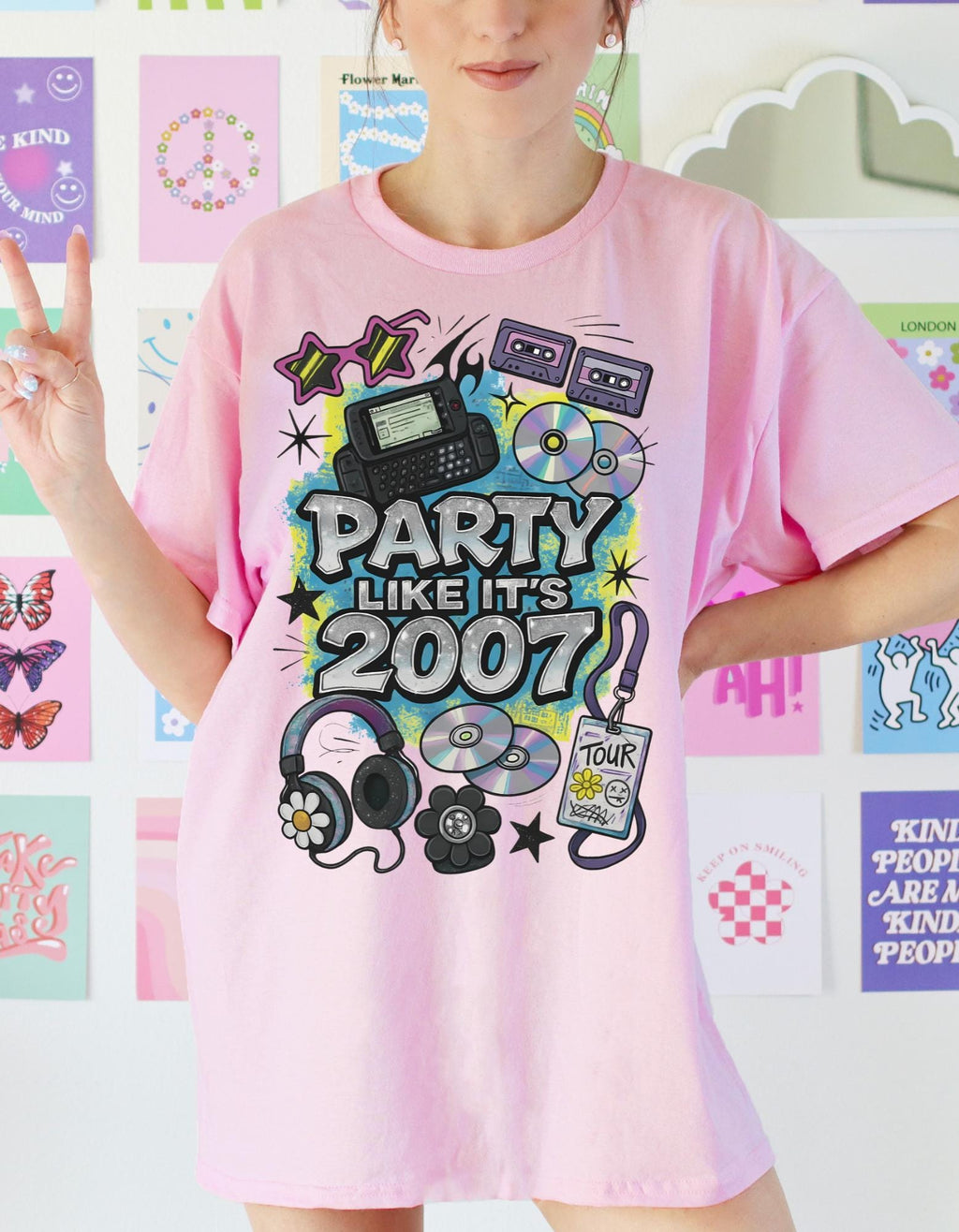 Retro "Party Like It's 2007" Graphic Tee - Unisex Cotton T-Shirt