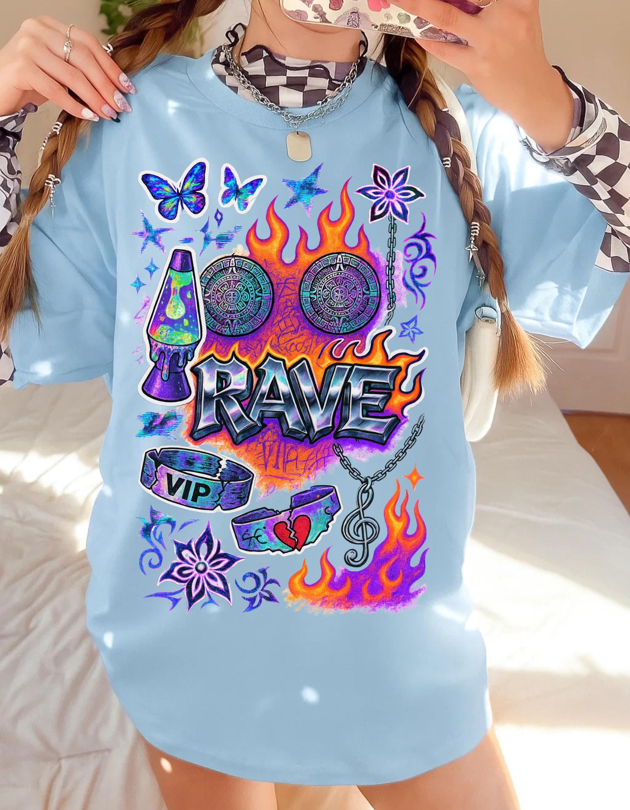 Retro Graphic Tee: Vibrant Unisex Cotton Festival Shirt